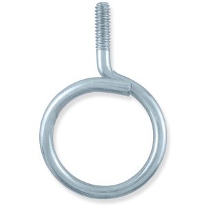 1 1/2″ ZINC PLATED, 1/4″X20 THREAD, MACHINE THREAD BRIDLE RINGS FOR CABLE SUPPORT