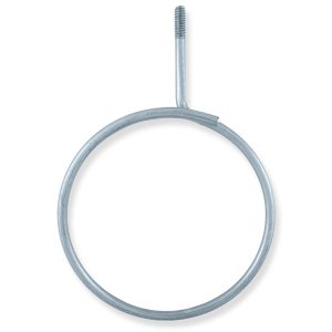 4″ Zinc Plated, 1/4″x20 Thread, Machine Thread Bridle Rings for Cable Support